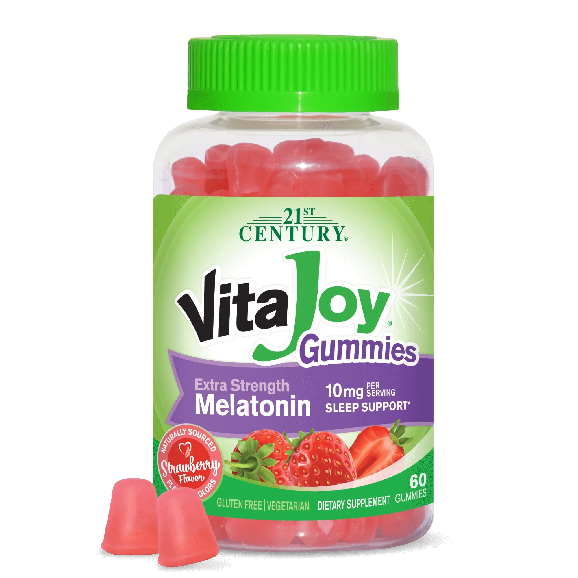 アミノ酸 MELONVIGO VitaJoy Melatonin Gummies 10 mg - Extra Strength – 21st Century