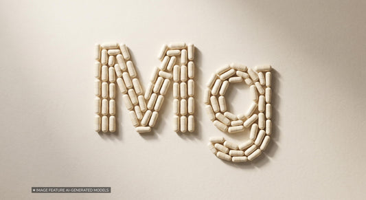 Magnesium symbol made out of pills.