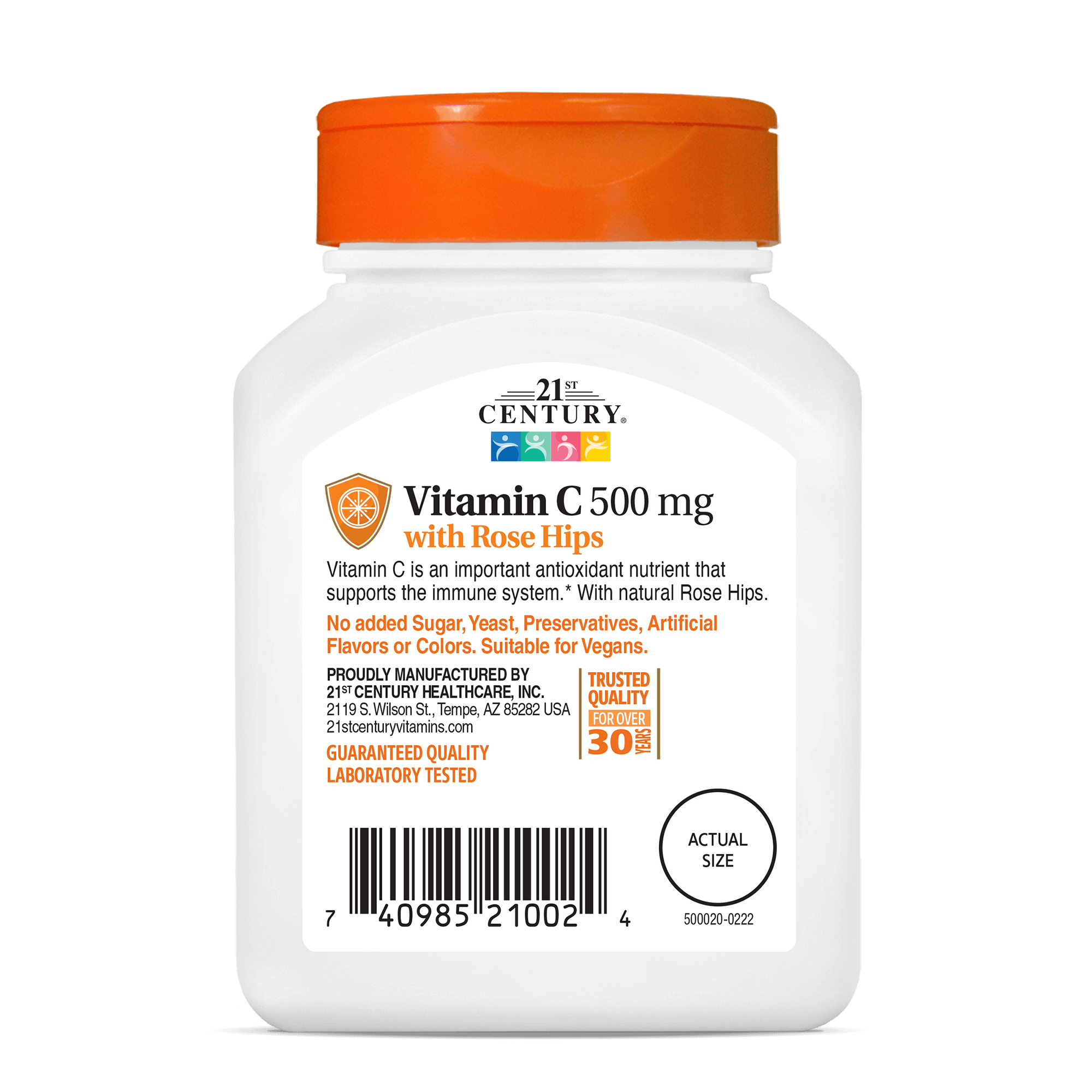 Vitamin C 500 mg with Rose Hips – 21st Century Vitamins Vitamin C 500 mg with Rose Hips – 21st Century Vitamins