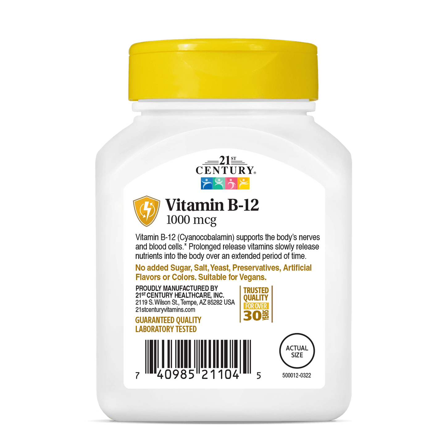 Vitamin B-12 1000 mcg - back