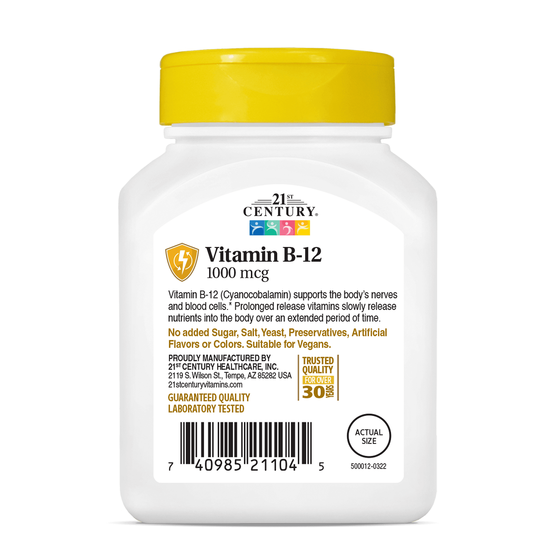 Vitamin B-12 1000 mcg - back
