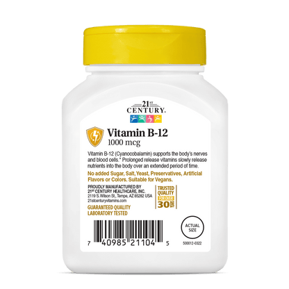 Vitamin B-12 1000 mcg - back