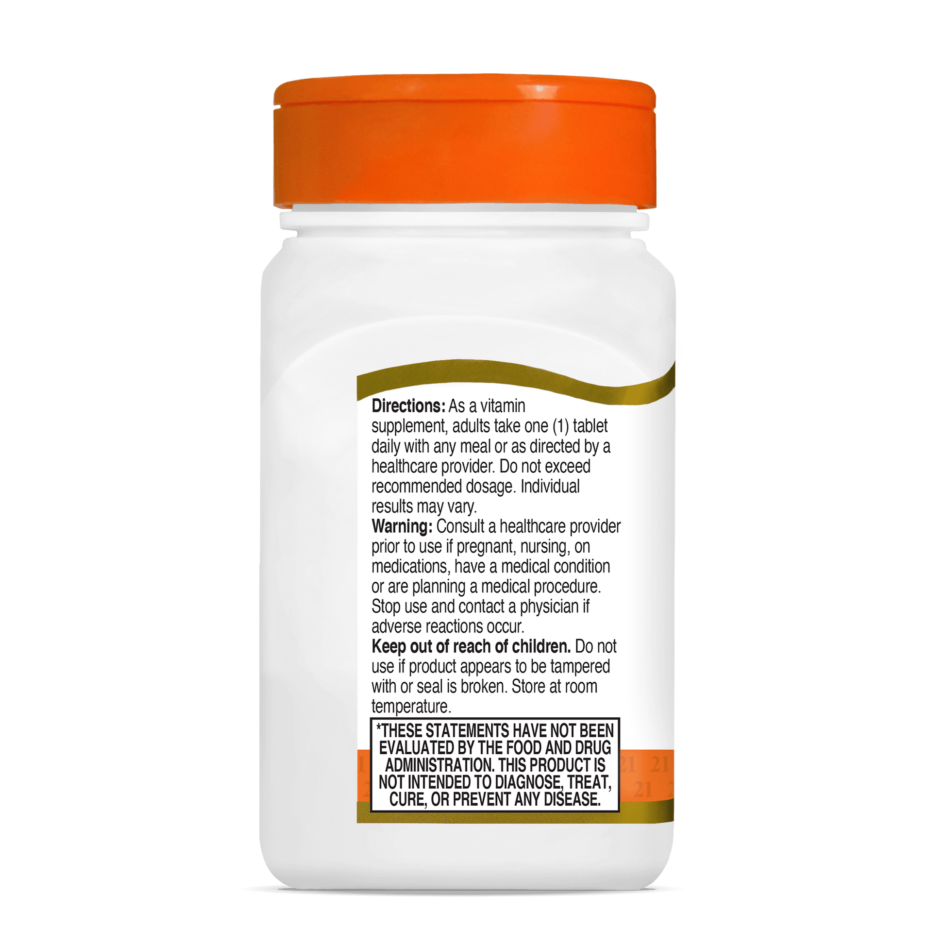 Left side bottle view of 21st Century Vitamin C 500 mg prolonged release tablets.