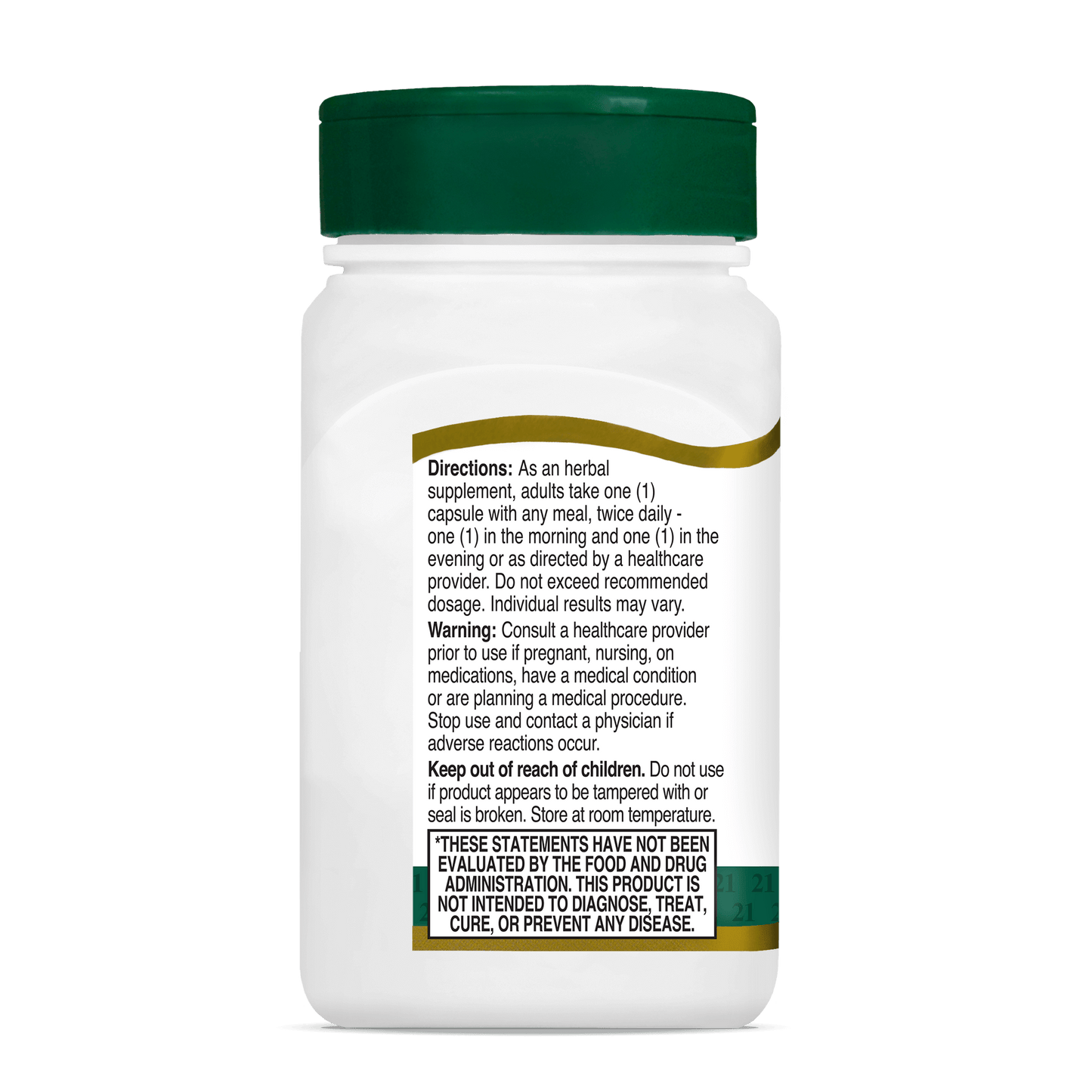 Left side bottle view of 21st Century Saw Palmetto 450 mg vegetarian capsules.