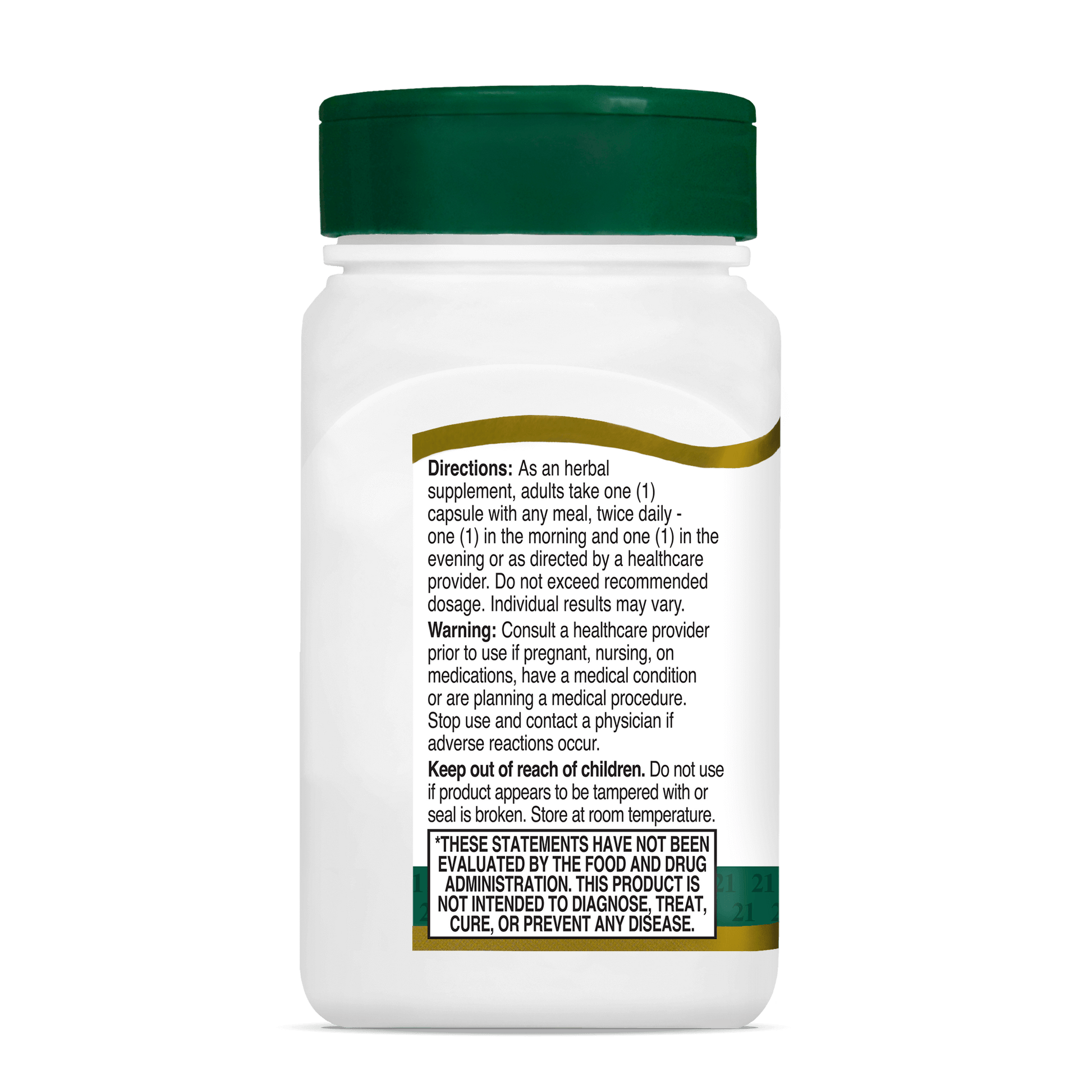 Left side bottle view of 21st Century Saw Palmetto 450 mg vegetarian capsules.