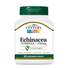 A bottle of 21st Century Echinacea 250 mg Complex vegetarian capsules.