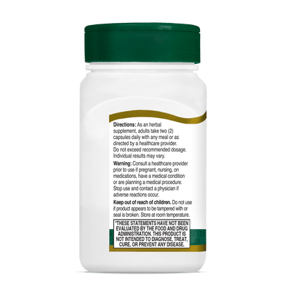 Left side bottle view of 21st Century Milk Thistle Extract vegetarian capsules.