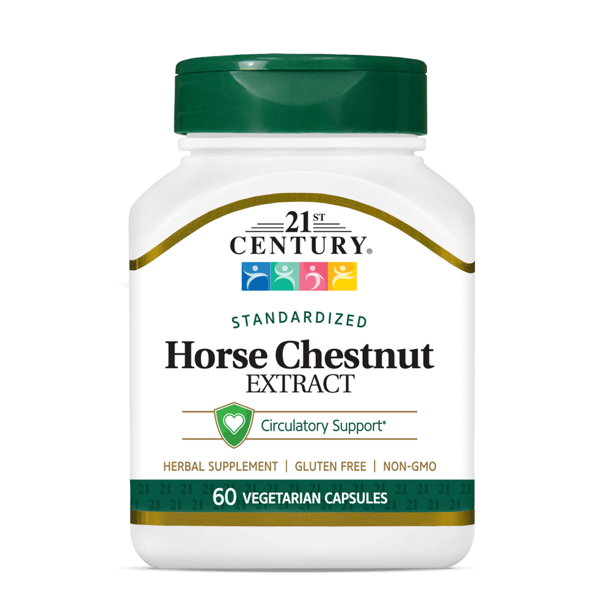 A bottle of 21st Century Horse Chestnut Extract vegetarian capsules.
