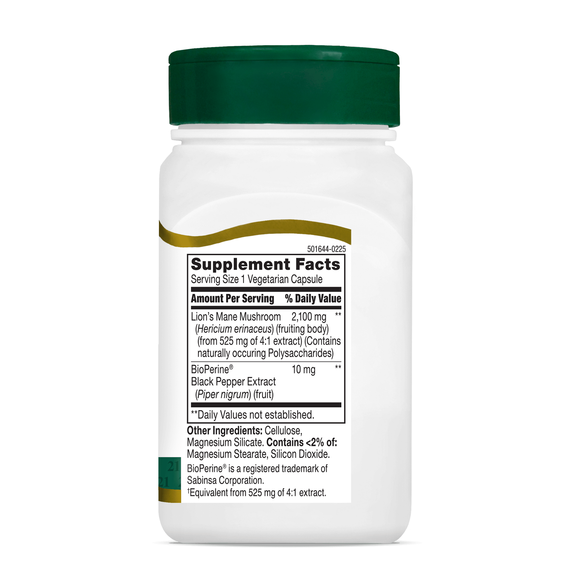 glp 1 mushroom supplement 60 Vegetarian Capsules Lion's Mane 2100 mg Plus Black Pepper Extract
