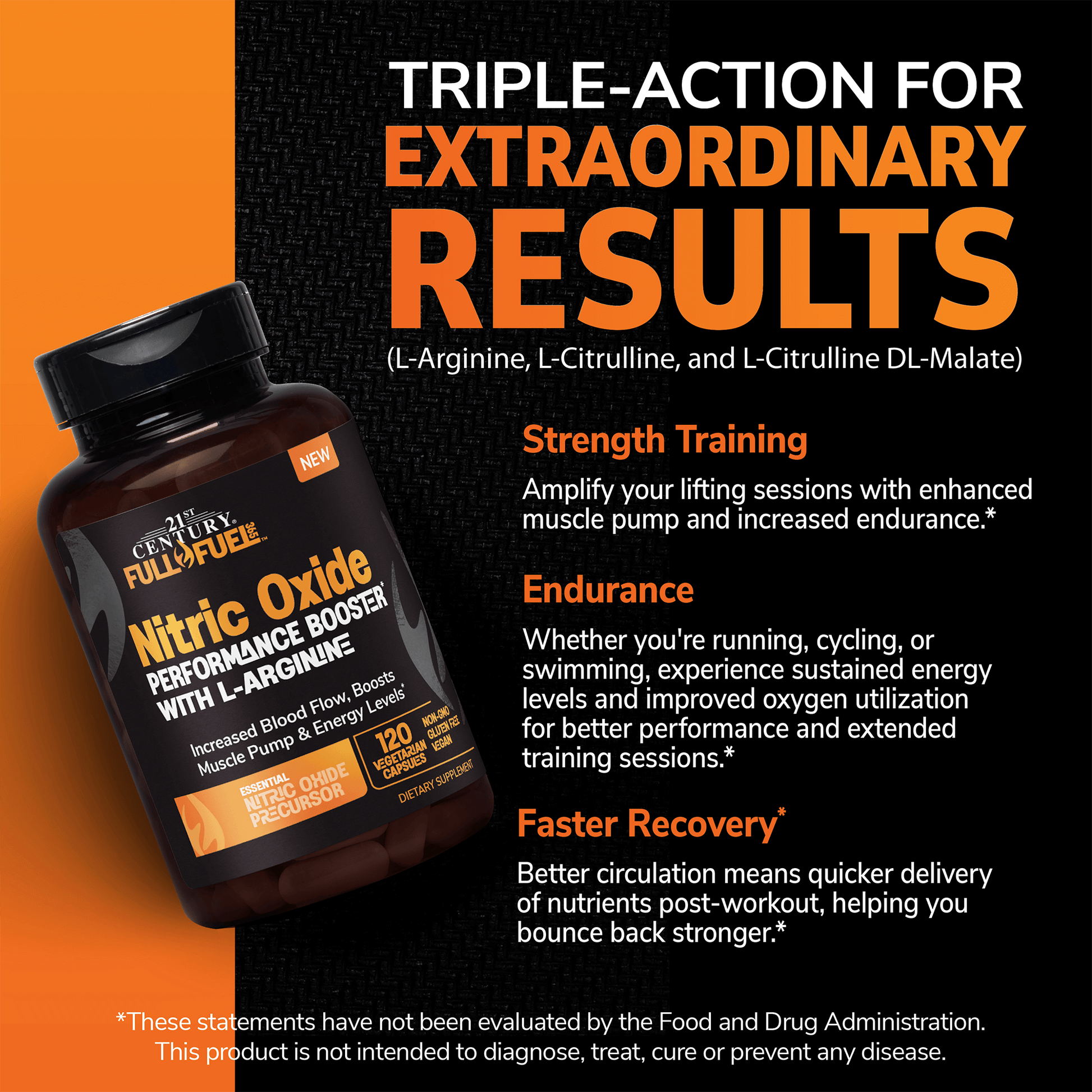 120 Vegetarian Capsules Full Fuel 365 Nitric Oxide Performance Booster 120 Vegetarian Capsules Full Fuel 365 Nitric Oxide Performance Booster