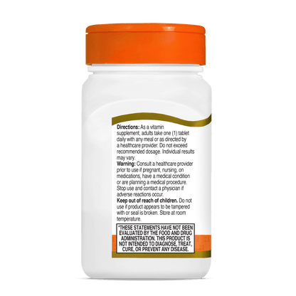 Left side bottle view of 21st Century Vitamin C 500 mg tablets.