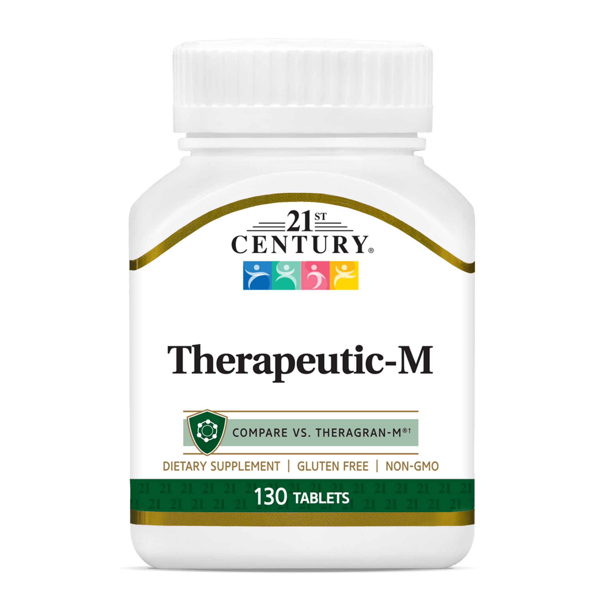 A bottle of 21st Century Therapeutic-M tablets.