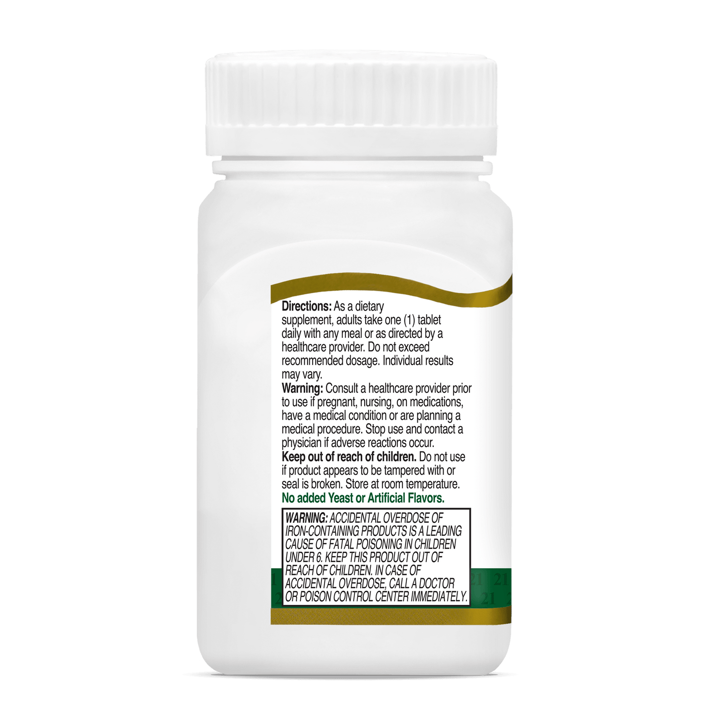 Left side bottle view of 21st Century Therapeutic-M tablets.