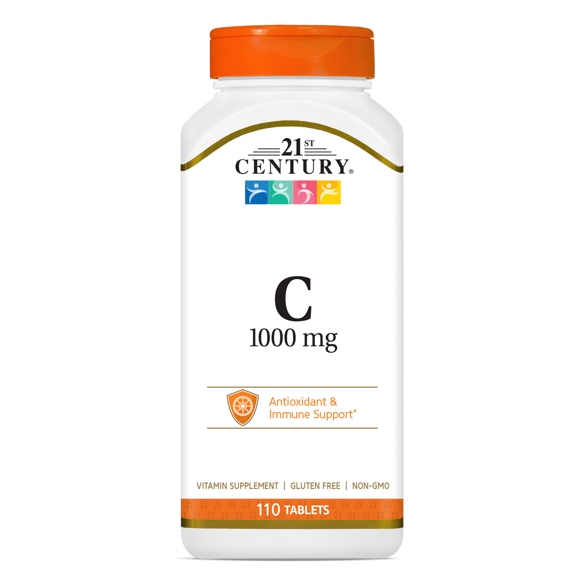 A bottle of 21st Century Vitamin C 1000 mg tablets.