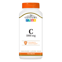 A bottle of 21st Century Vitamin C 1000 mg tablets.