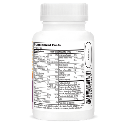 Right side bottle view of 21st Century Wellify Women's Energy tablets.