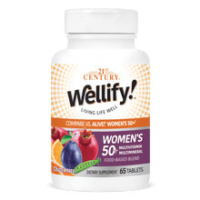 A bottle of 21st Century Wellify Women's 50+ tablets.