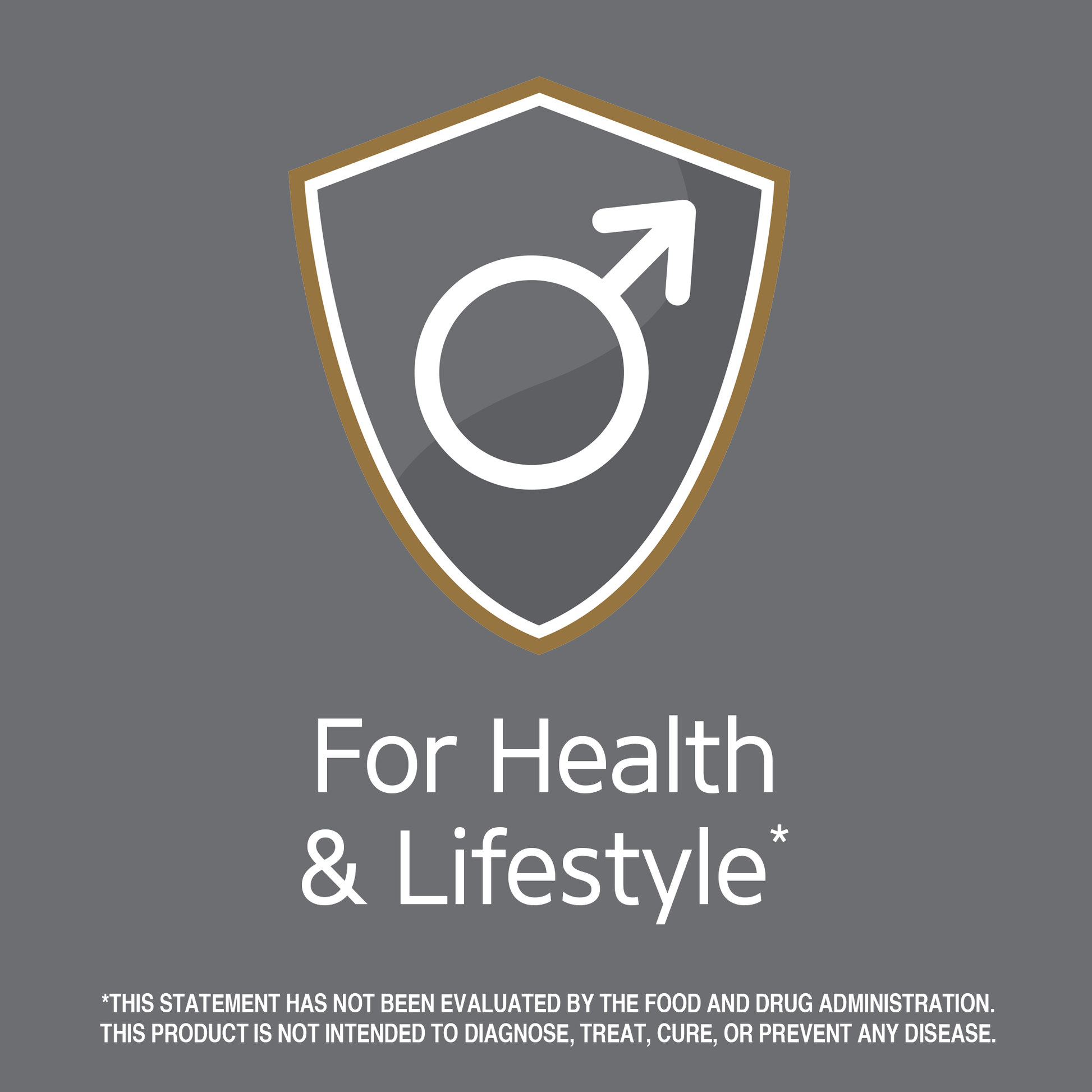For health and lifestyle claim with mens graphic icon.