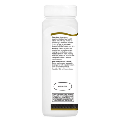 Left side bottle view of 21st Century Mega Multi Mens Multivitamin and Multimineral tablets.