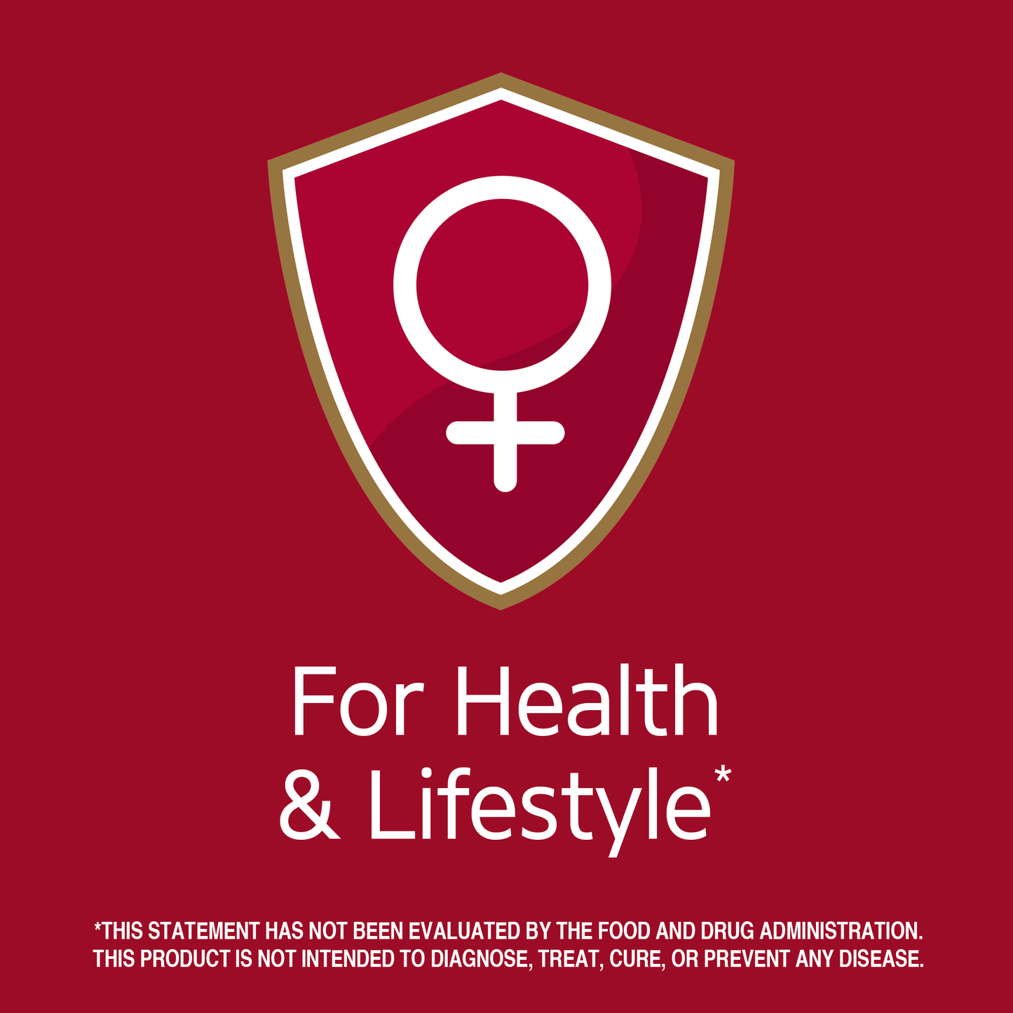 For health and lifestyle claim with women graphic icon.