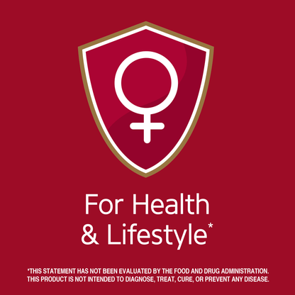 For health and lifestyle claim with women graphic icon.