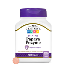 21st Century Papaya Enzyme supplement bottle on a white background