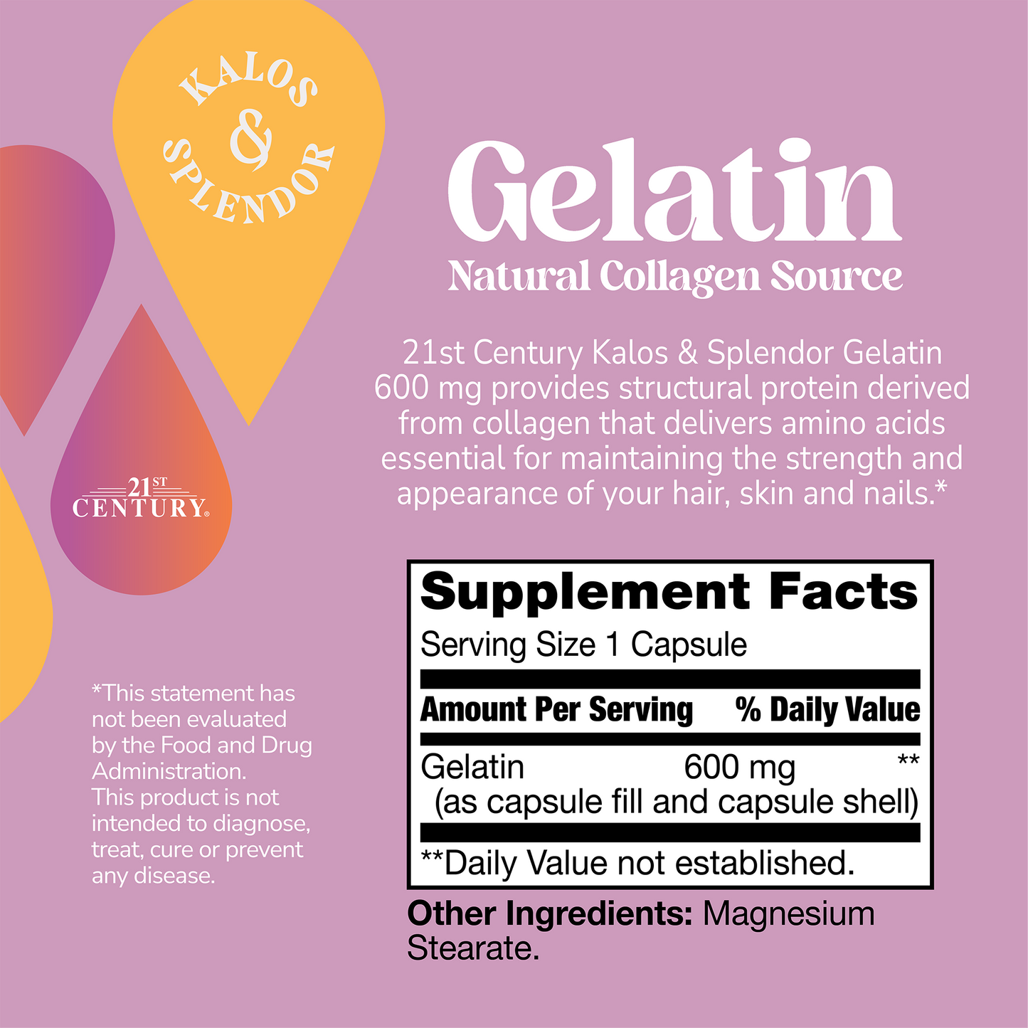 21st Century Kalos & Splendor Gelatin supplement product image