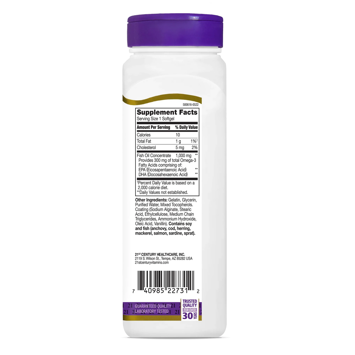 Fish Oil 1000 mg Enteric Coated – 21st Century Vitamins