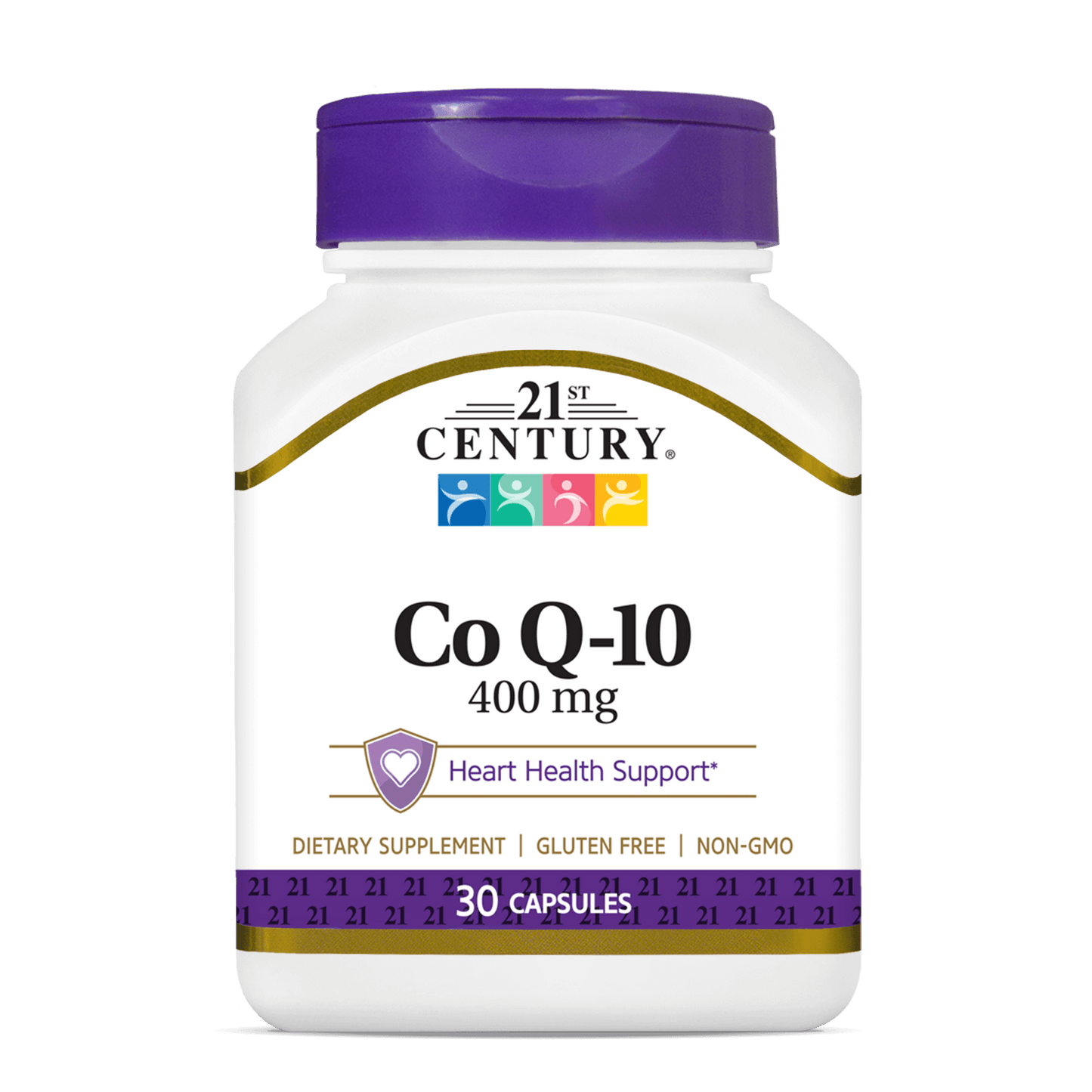 A bottle of 21st Century Co Q-10 400 mg capsules.