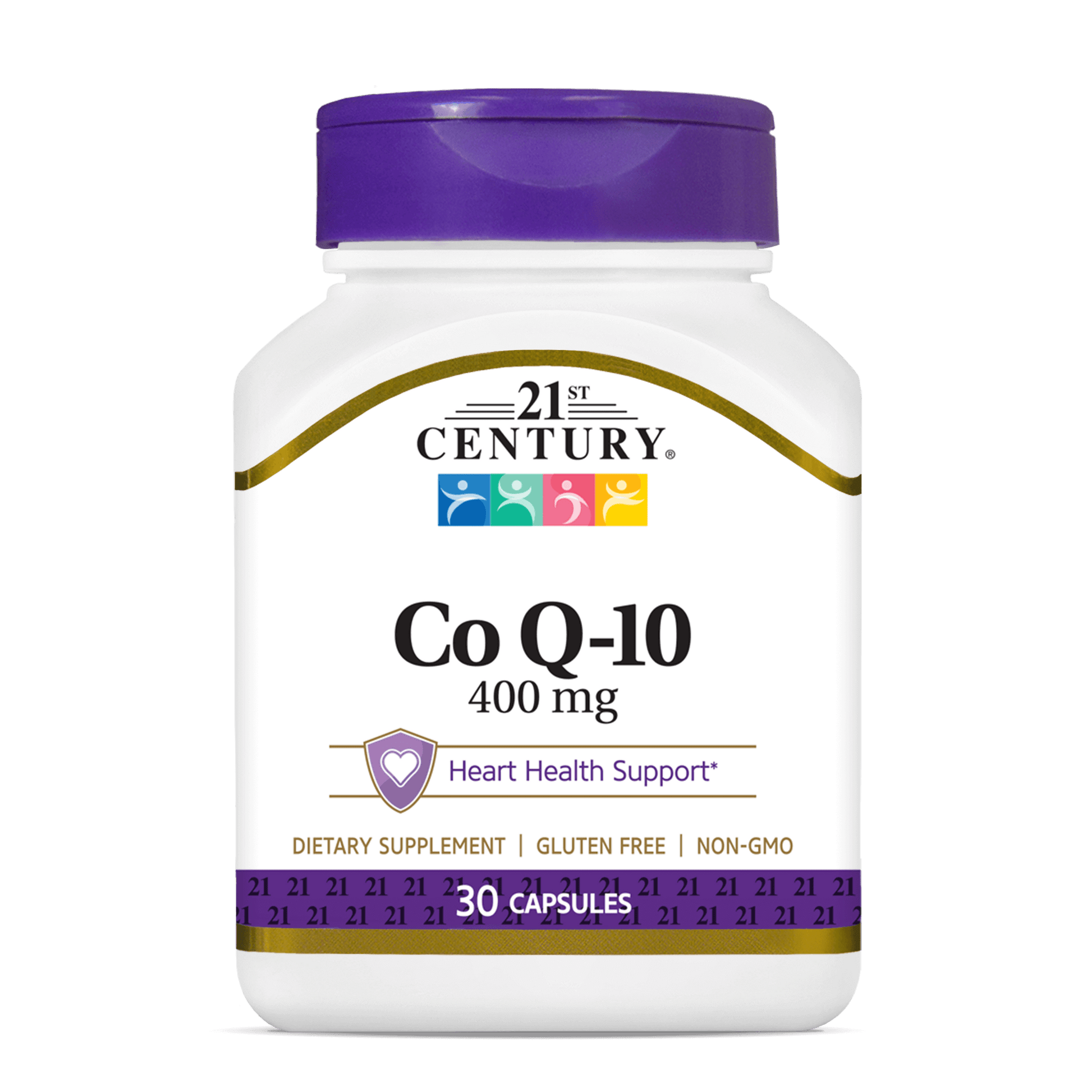 A bottle of 21st Century Co Q-10 400 mg capsules.