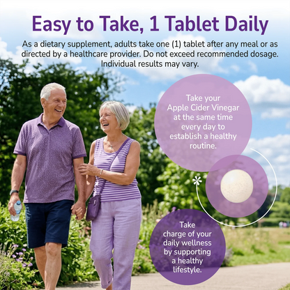 Man and woman smiling outdoors with a product advertisement overlay and product directions