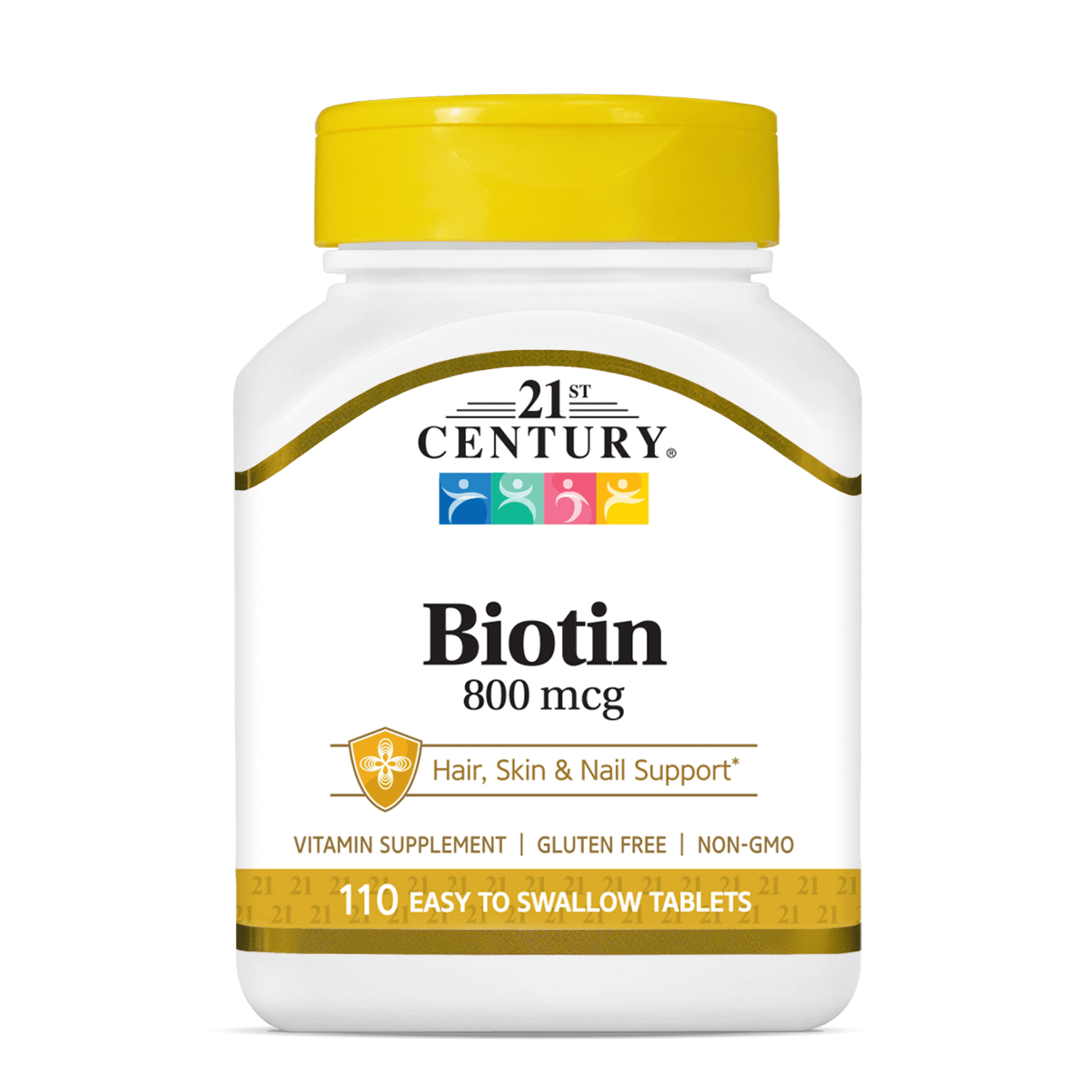 21st Century Biotin 800mcg east to swallow tablets 110 count product bottle