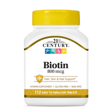21st Century Biotin 800mcg east to swallow tablets 110 count product bottle