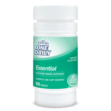 A bottle of 21st Century One Daily Essential multivitamin and mineral supplement tablets.