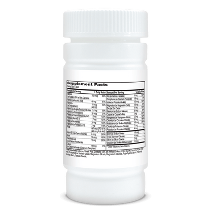 Left side bottle view of 21st Century One Daily Maximum Multivitamin and Multimineral tablets.