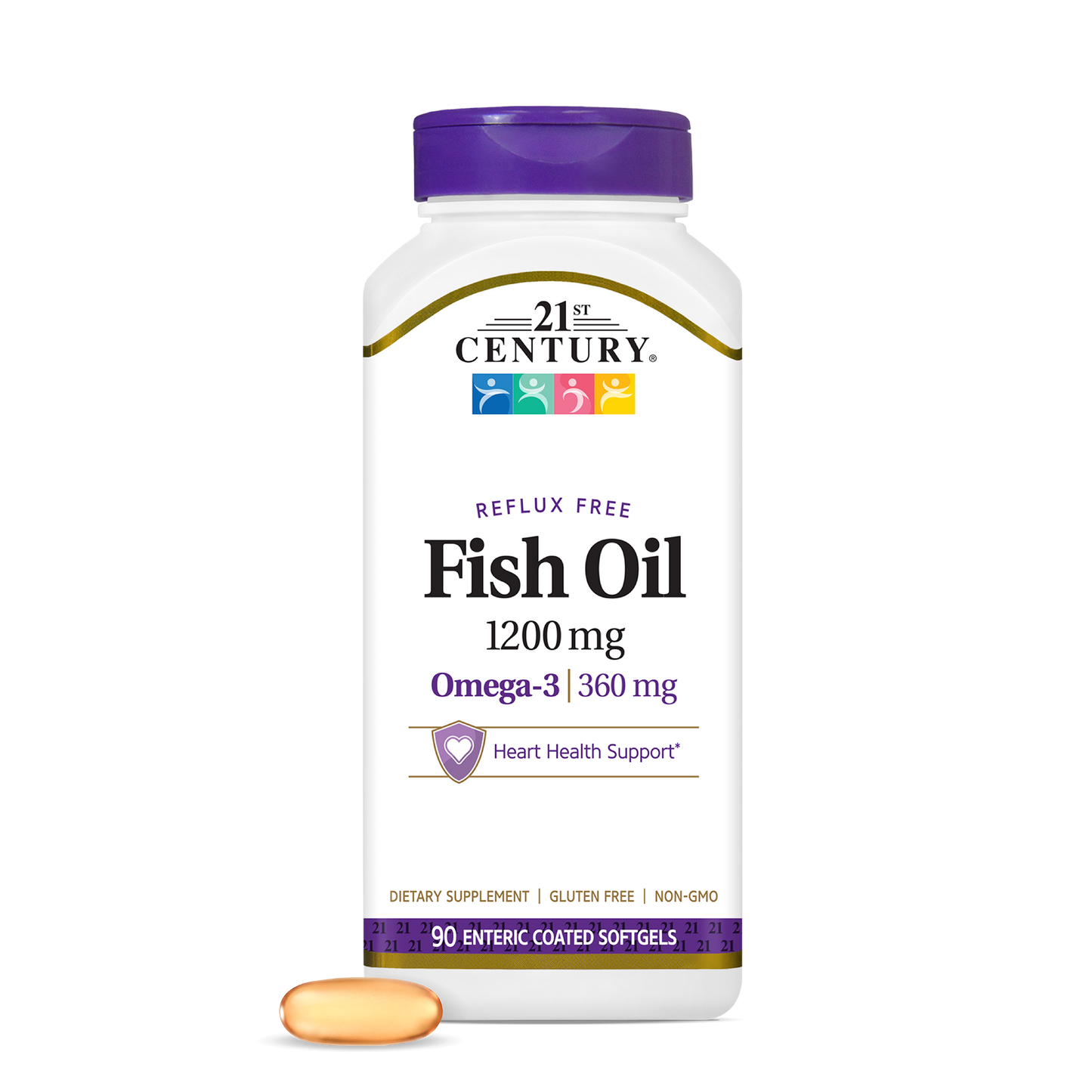 21st Century Fish Oil 1200mg Reflux Free supplement product image
