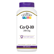 A bottle of 21st Century Co Q-10 200 mg capsules.
