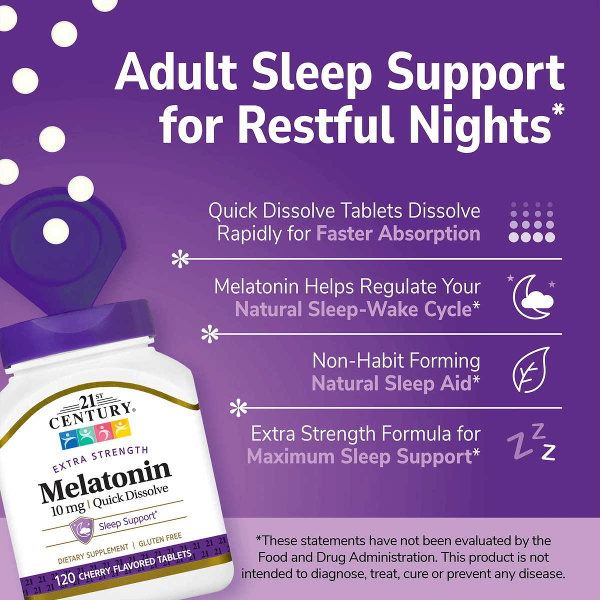 Melatonin 10mg - Extra Strength – 21st Century Vitamins – 21st Century Vitamins