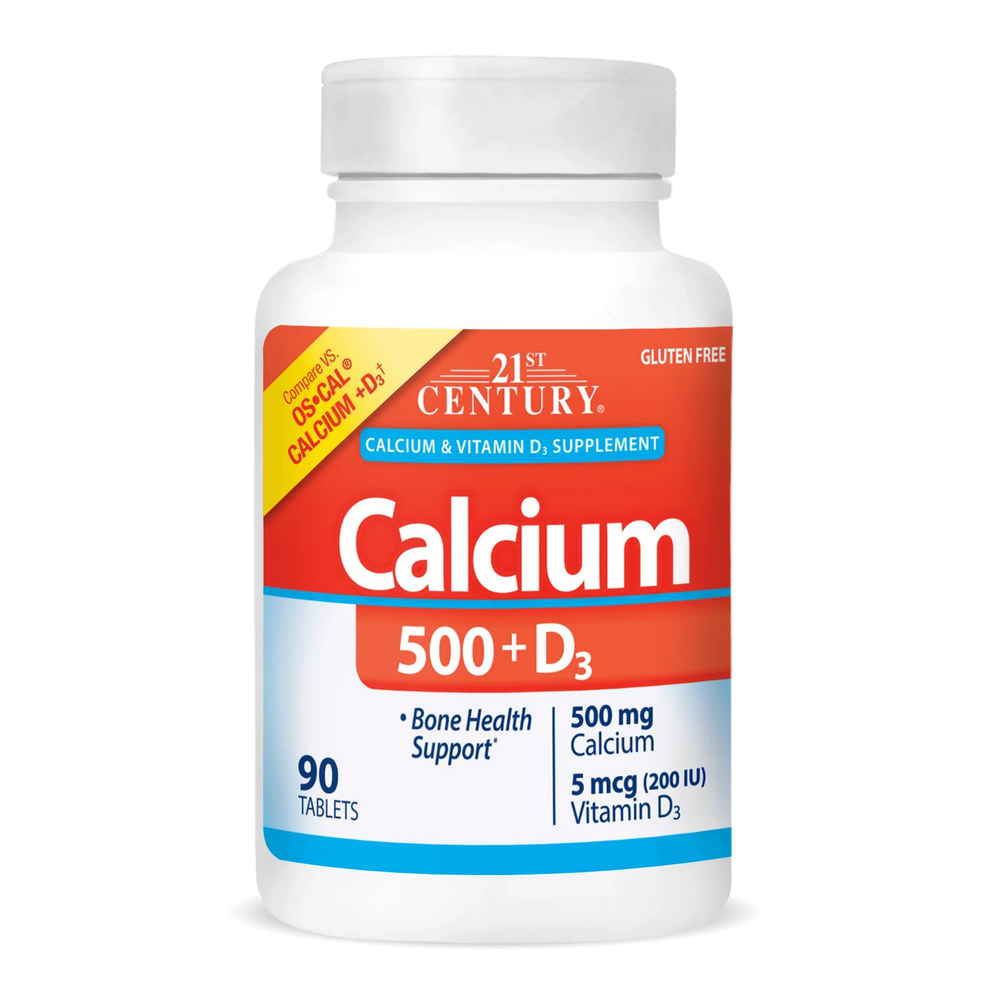 Calcium 500 Plus D3 – 21st Century Vitamins