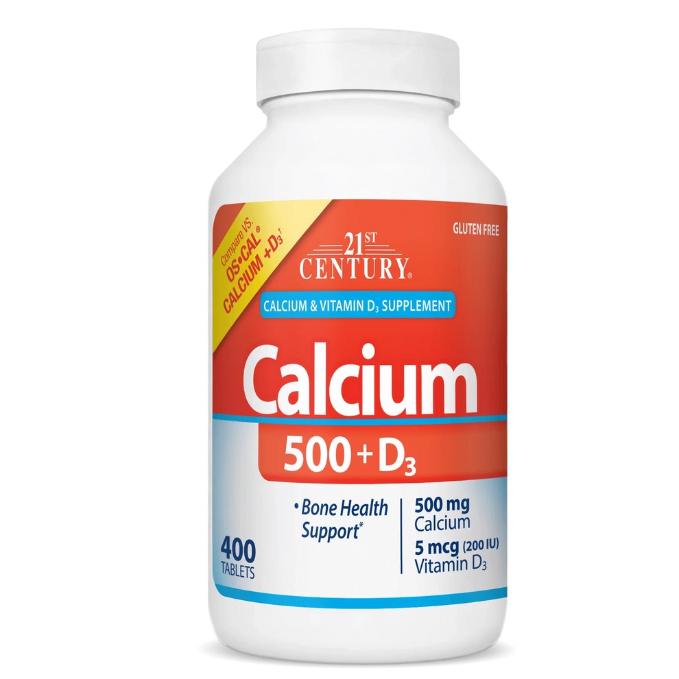 Calcium 500 Plus D3 – 21st Century Vitamins