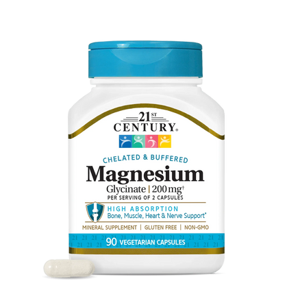 21st Century Magnesium Glycinate 200mg per serving mineral supplement product image