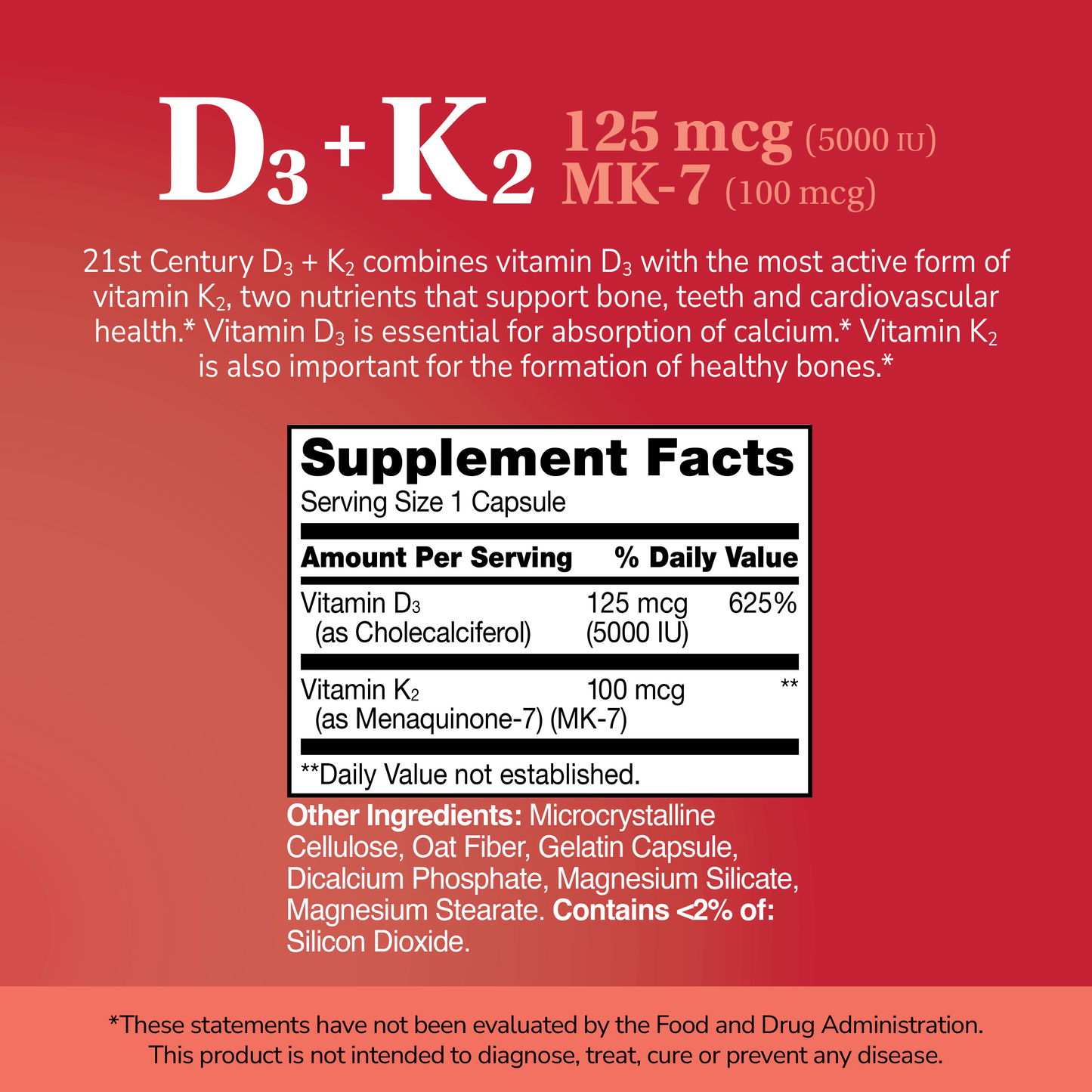 Vitamin D3 125 mcg Plus K2 100 mcg
