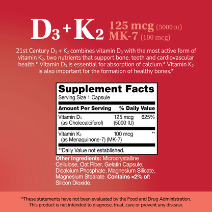 Vitamin D3 125 mcg Plus K2 100 mcg