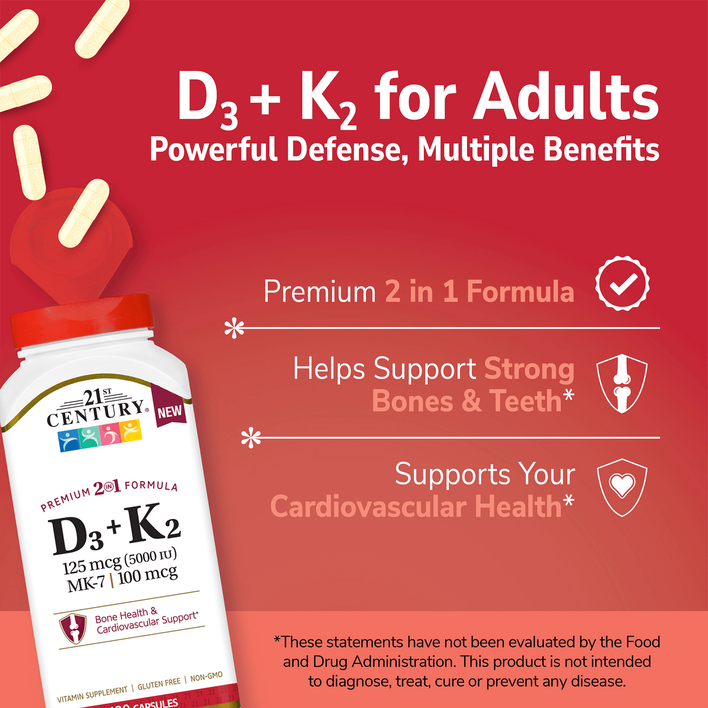 Vitamin D3 125 mcg Plus K2 100 mcg