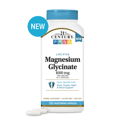 21st Century Magnesium Glycinate 1000mg per serving mineral supplement product image
