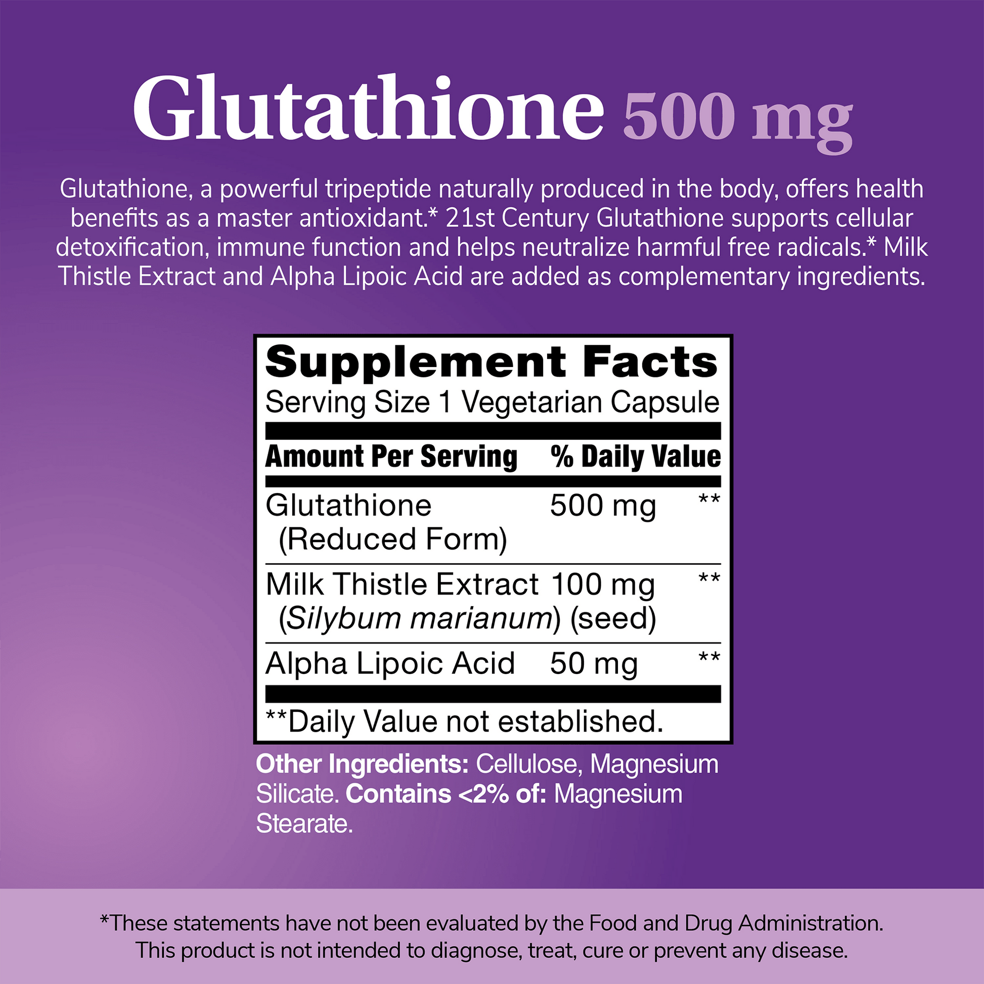 Glutathione 500 mg Plus 21st Century Vitamins 21st Century Vitamins Glutathione 500 mg Plus 21st Century Vitamins 21st Century Vitamins