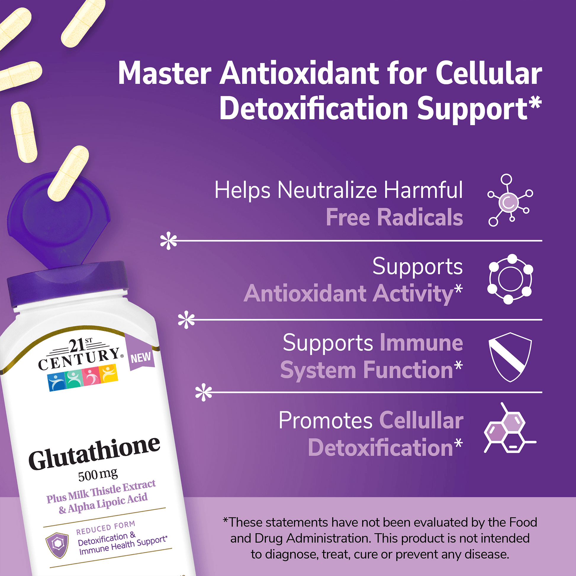 Glutathione 500 mg Plus 21st Century Vitamins 21st Century Vitamins Glutathione 500 mg Plus 21st Century Vitamins 21st Century Vitamins