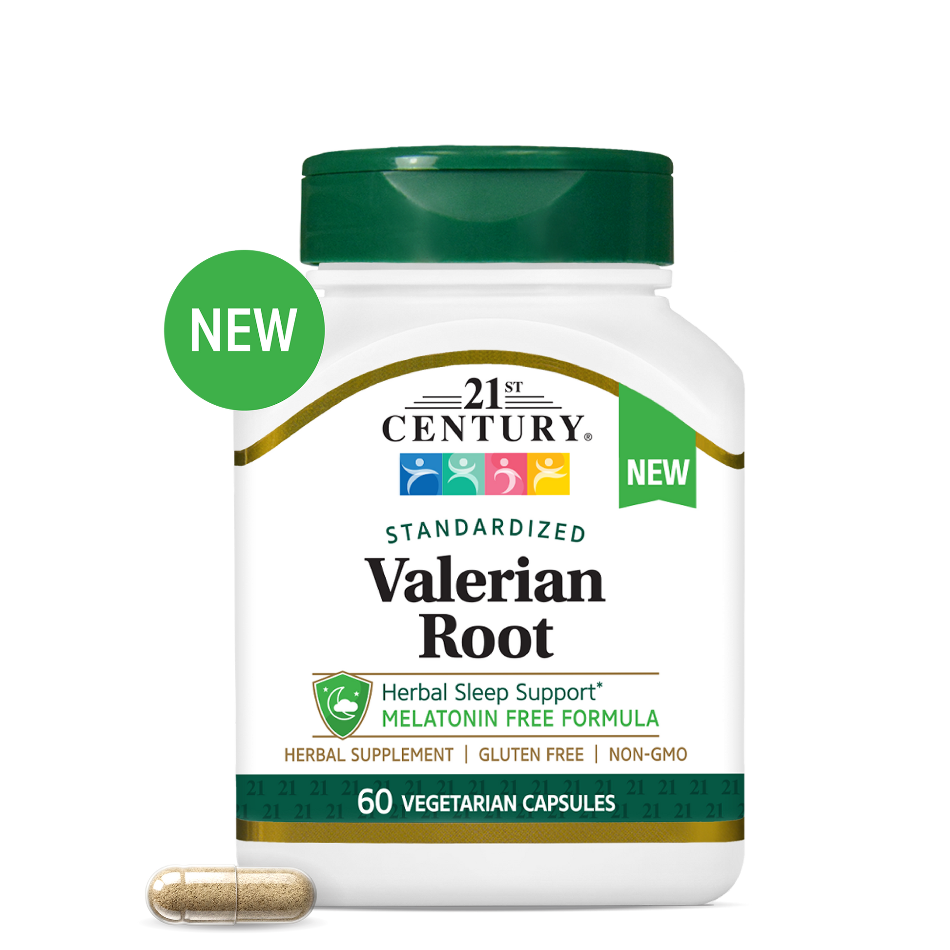 21st Century Valerian Root serving herbal supplement product image