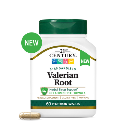 21st Century Valerian Root serving herbal supplement product image