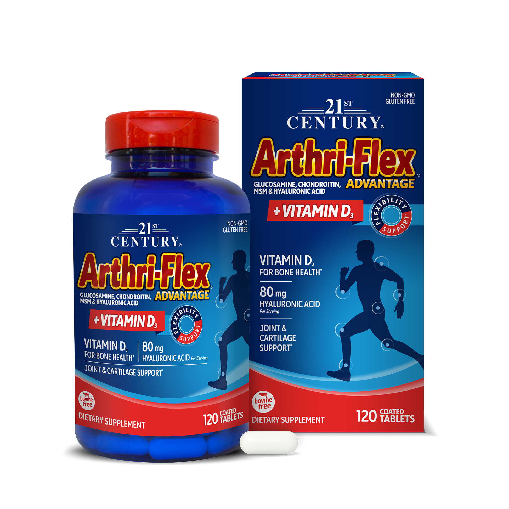21st Century Arthri-Flex plus D box and bottle dietary supplement product image